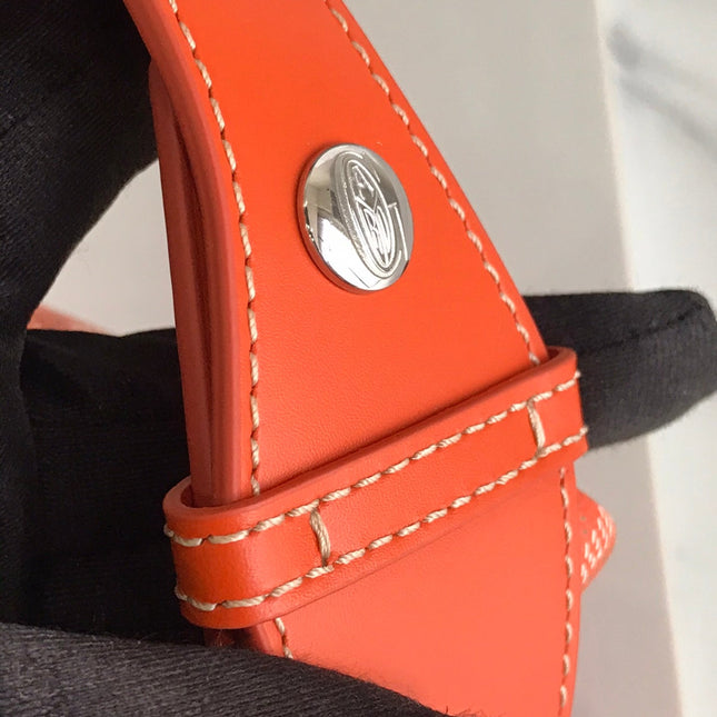 GOYA 26S BOEING 25CM IN ORANGE GOYARDINE CANVAS AND CALFSKIN