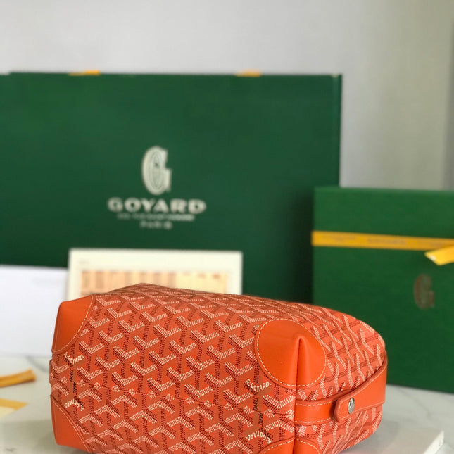 GOYA 26S BOEING 25CM IN ORANGE GOYARDINE CANVAS AND CALFSKIN