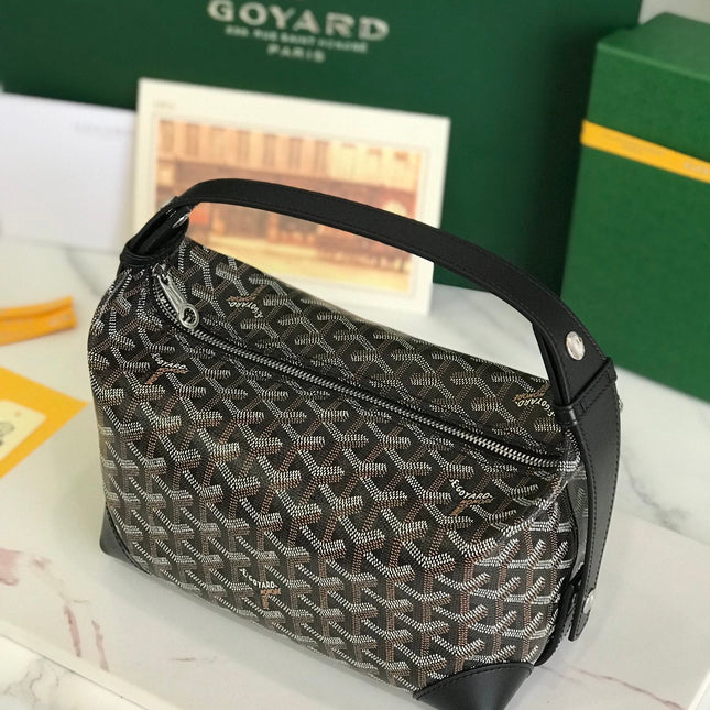 GOYA 26S BOEING 25CM IN BLACK GOYARDINE CANVAS AND CALFSKIN