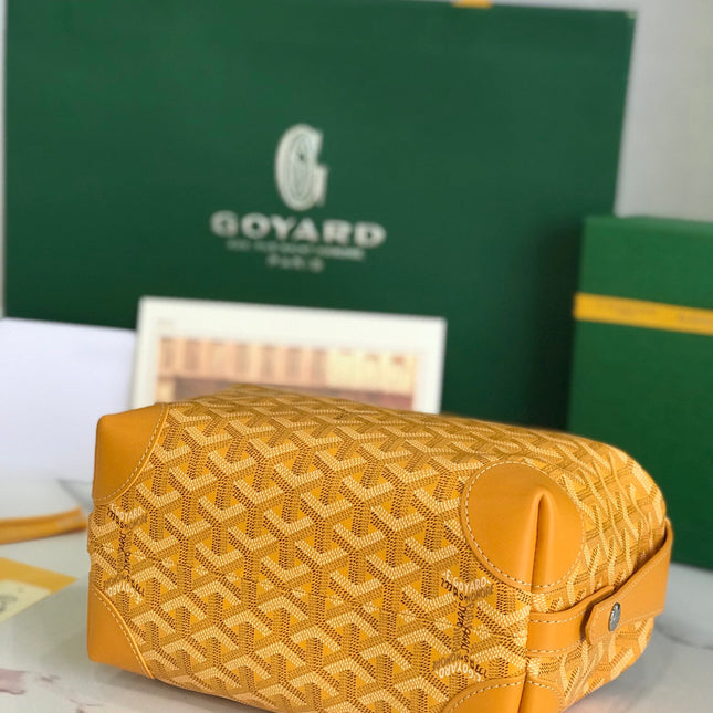 GOYA 26S BOEING 25CM IN HONEY YELLOW GOYARDINE CANVAS AND CALFSKIN