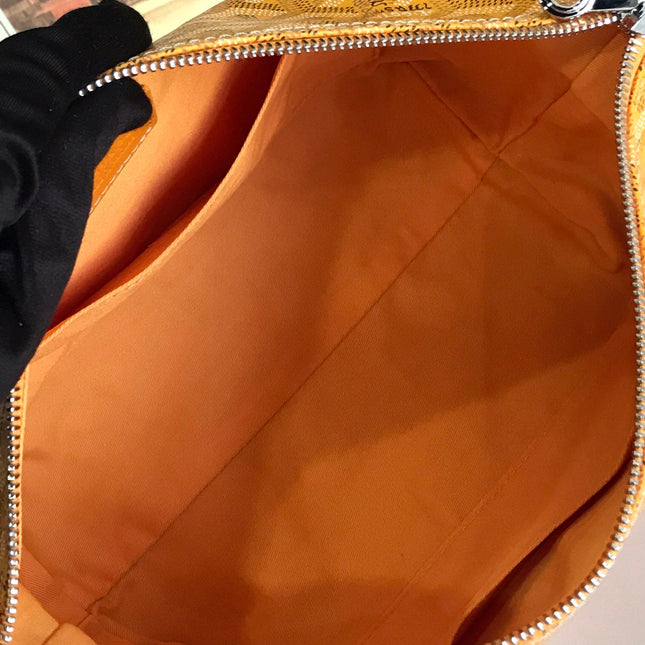 GOYA 26S BOEING 25CM IN HONEY YELLOW GOYARDINE CANVAS AND CALFSKIN