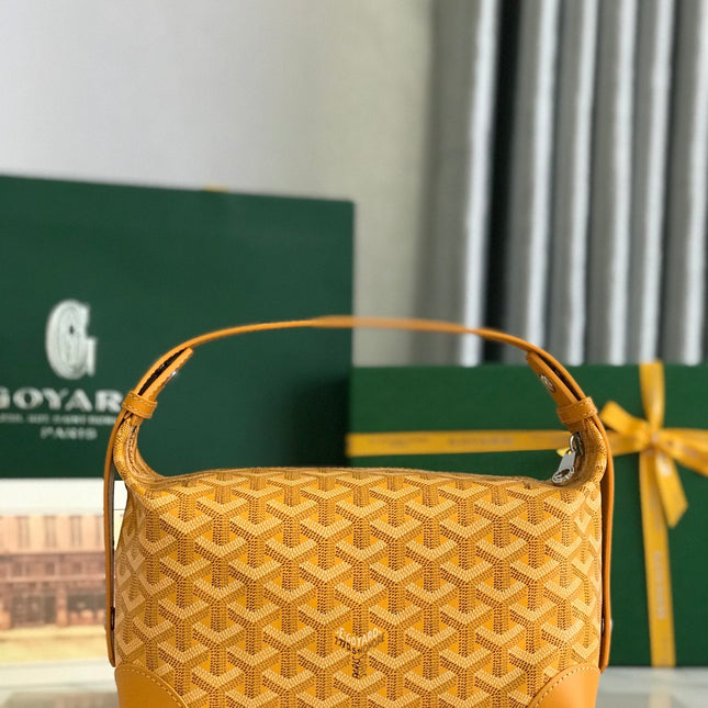 GOYA 26S BOEING 25CM IN HONEY YELLOW GOYARDINE CANVAS AND CALFSKIN