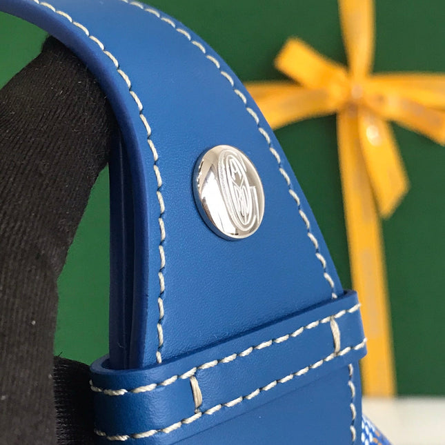 GOYA 26S BOEING 25CM IN DARK BLUE GOYARDINE CANVAS AND CALFSKIN