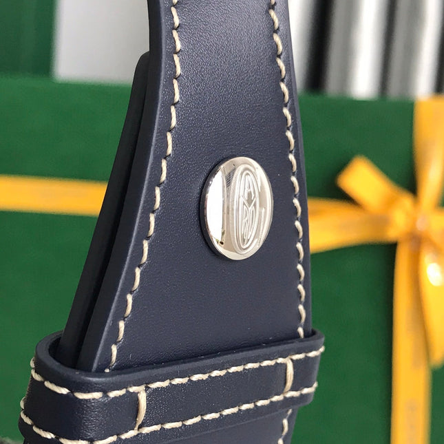 GOYA 26S BOEING 25CM IN NAVY BLUE GOYARDINE CANVAS AND CALFSKIN