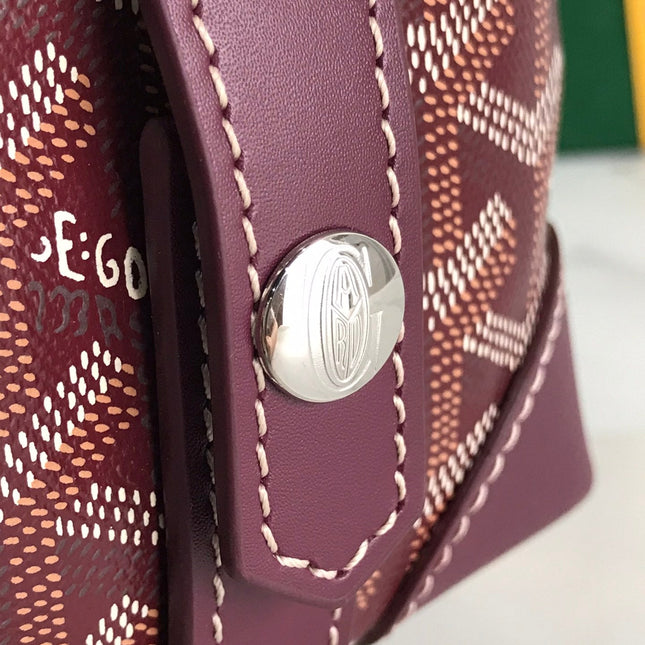 GOYA 26S BOEING 25CM IN BURGUNDY RED GOYARDINE CANVAS AND CALFSKIN