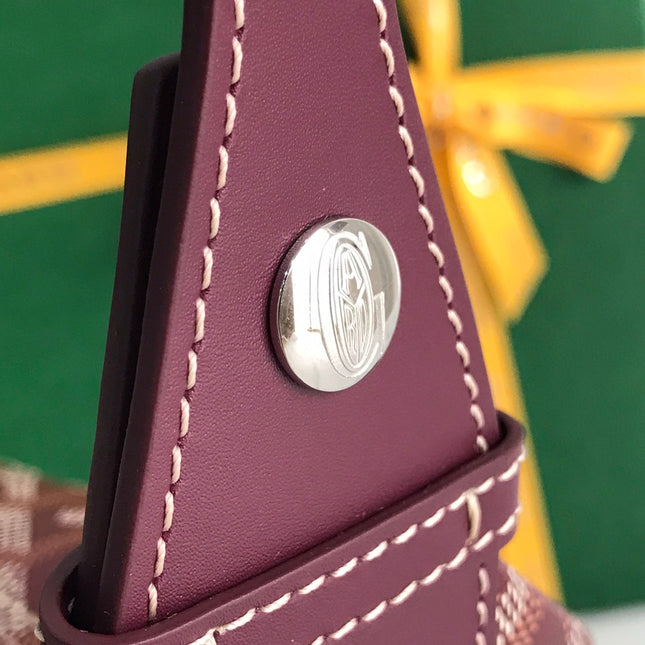 GOYA 26S BOEING 25CM IN BURGUNDY RED GOYARDINE CANVAS AND CALFSKIN