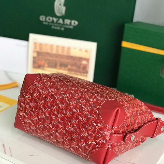 GOYA 26S BOEING 25CM IN DARK RED GOYARDINE CANVAS AND CALFSKIN