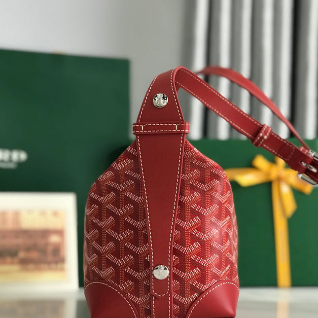 GOYA 26S BOEING 25CM IN DARK RED GOYARDINE CANVAS AND CALFSKIN