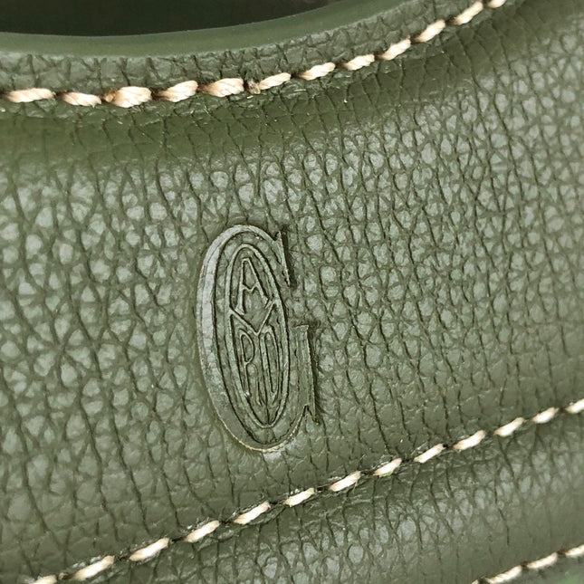 GOYA 26S BELUGA MINI BAG 23CM IN DARK OLIVE GREEN GOYARDINE CANVAS AND CALFSKIN