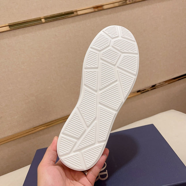 CD B23 SLIP ON WHITE CALFSKIN AND JACQUARD