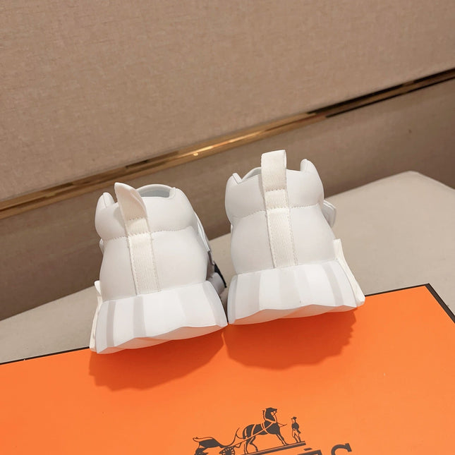 HM H SNEAKER WHITE CANVAS AND CALFSKIN