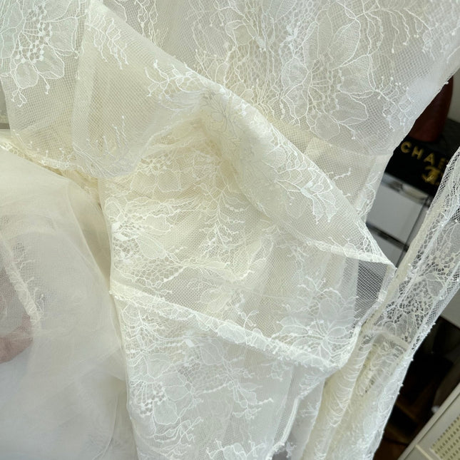VALENTINO 26S LONG SLEEVE LACE MINI DRESS 205