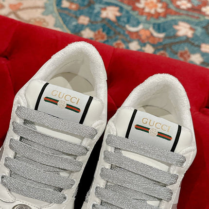 GUCCI 26S SCREENER SNEAKER IN WHITE CALFSKIN
