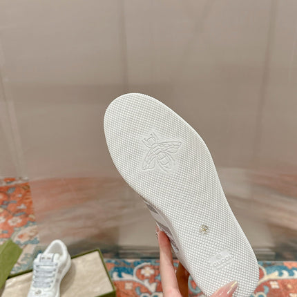 GUCCI 26S SCREENER SNEAKER IN WHITE CALFSKIN