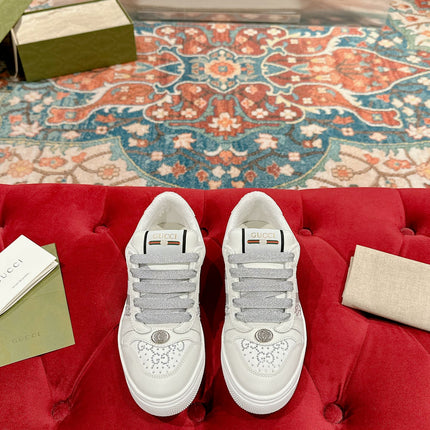 GUCCI 26S SCREENER SNEAKER IN WHITE CALFSKIN