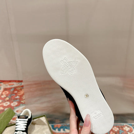 GUCCI 26S SCREENER SNEAKER IN BLACK SUEDE