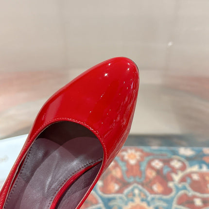 CHLOE 26S HIGH HEELS IN RED PATENT CALFSKIN