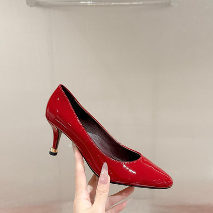 CHLOE 26S HIGH HEELS IN RED PATENT CALFSKIN