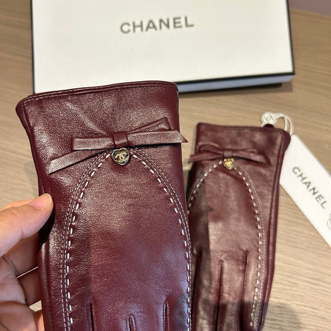 GLOVES IN SANGRIA RED LAMBSKIN 456335