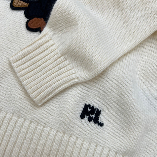 RALPH LAUREN 25S EMBROIDERED BEAR KNITTED SWEATER 253
