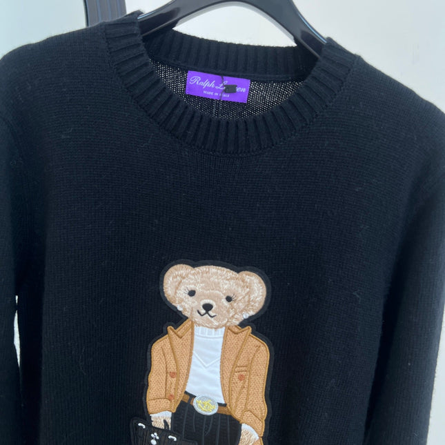 RALPH LAUREN 25S EMBROIDERED BEAR KNITTED SWEATER 252
