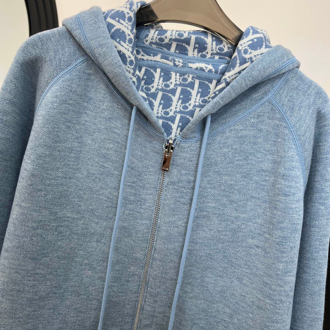 DIOR 25S HOODED ZIP-UP CARDIGAN 684