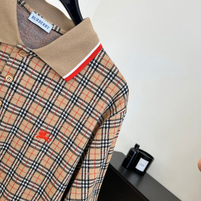 BURBERRY 26S SHORT-SLEEVE KNIT POLO SHIRT 425