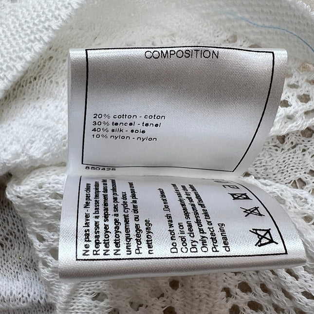 CHANEL 26S BUTTON-UP SHORT-SLEEVE KNIT TOP STYLE 1159