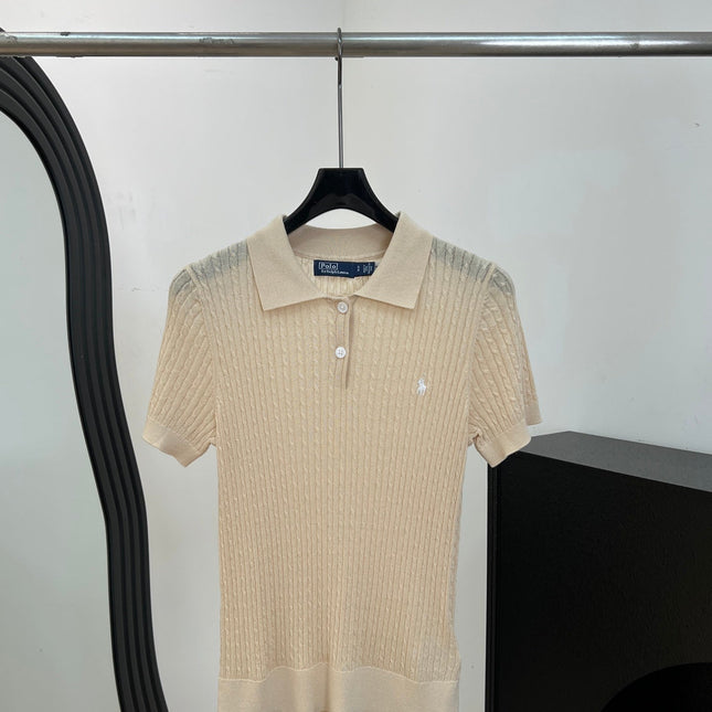 RALPH LAUREN 26S SHORT SLEEVE KNIT POLO TOP 495