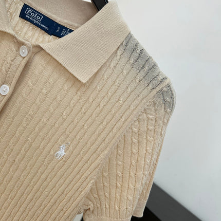 RALPH LAUREN 26S SHORT SLEEVE KNIT POLO TOP 495