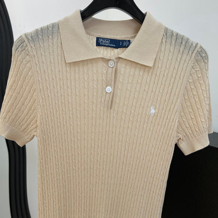 RALPH LAUREN 26S SHORT SLEEVE KNIT POLO TOP 495