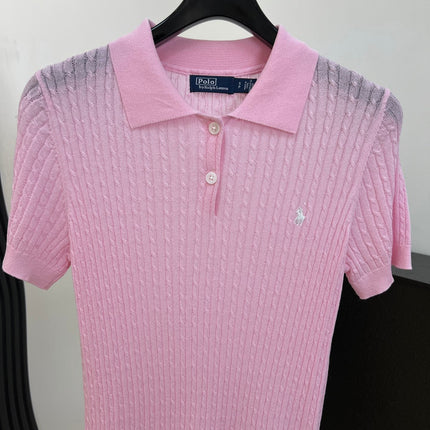 RALPH LAUREN 26S SHORT SLEEVE KNIT POLO TOP 494
