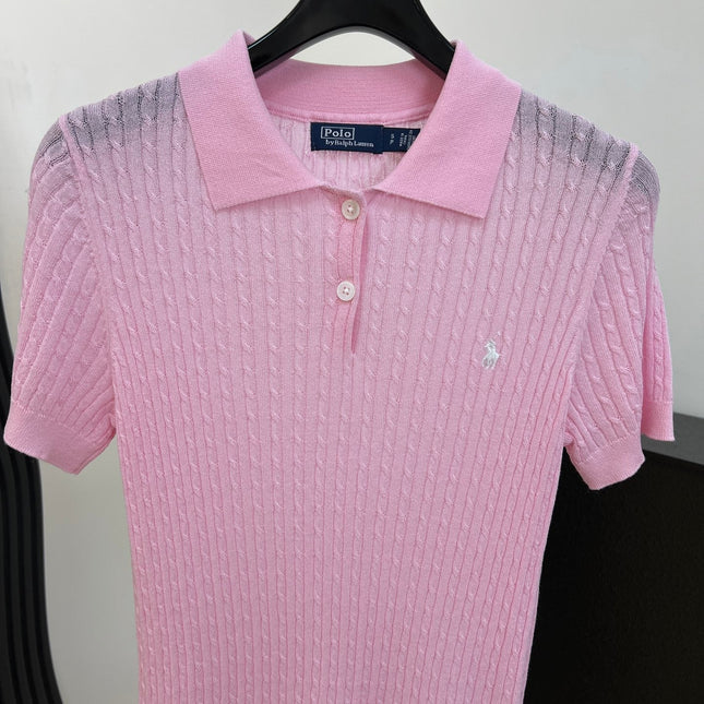 RALPH LAUREN 26S SHORT SLEEVE KNIT POLO TOP 494