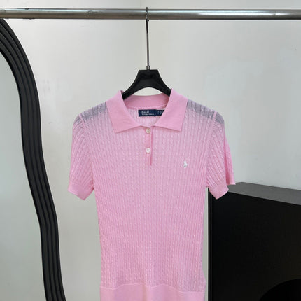 RALPH LAUREN 26S SHORT SLEEVE KNIT POLO TOP 494