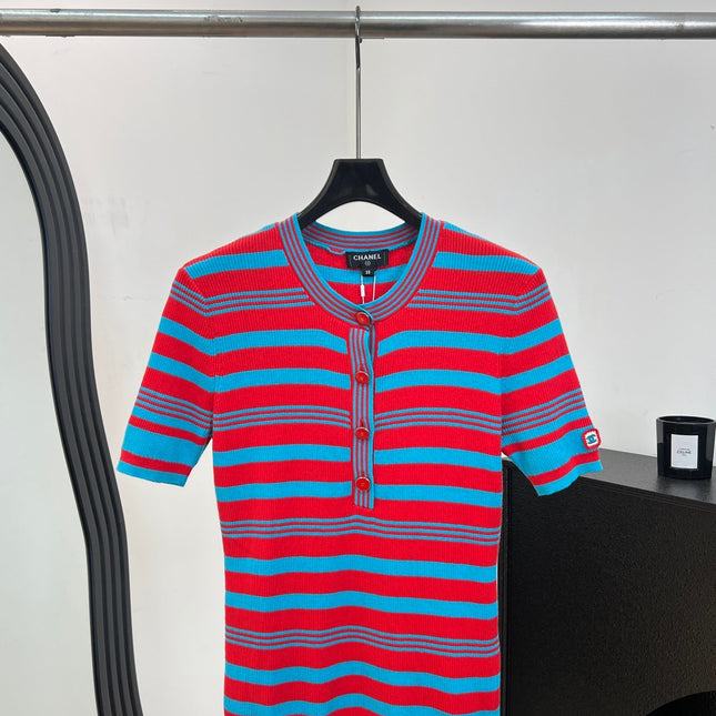 CHANEL 26S SHORT-SLEEVED KNIT SHIRT STYLE 1199