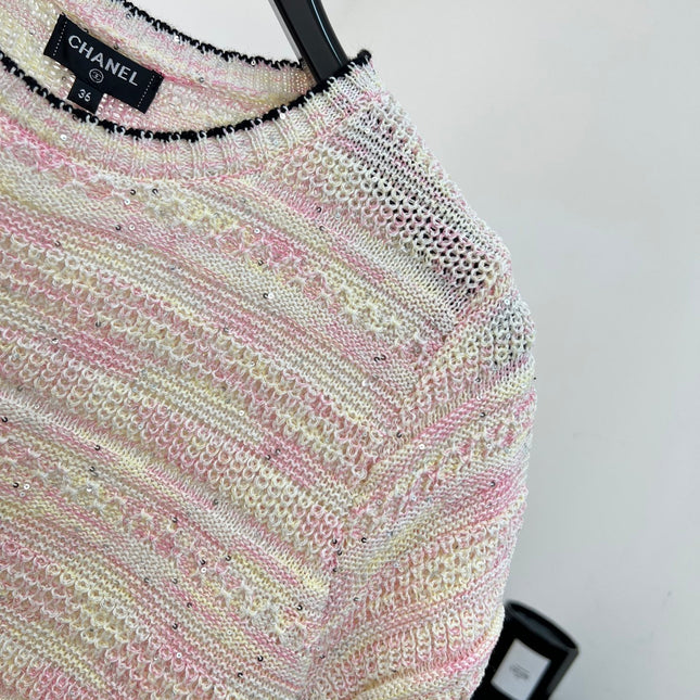 CHANEL 26S SHORT-SLEEVED KNIT SHIRT STYLE 1200