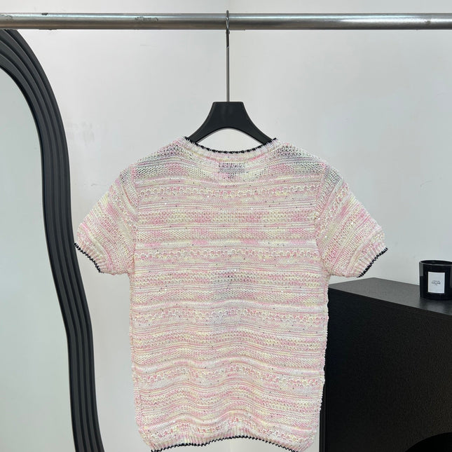 CHANEL 26S SHORT-SLEEVED KNIT SHIRT STYLE 1200