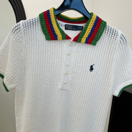 RALPH LAUREN 26S SHORT SLEEVE POLO KNIT TOP 386