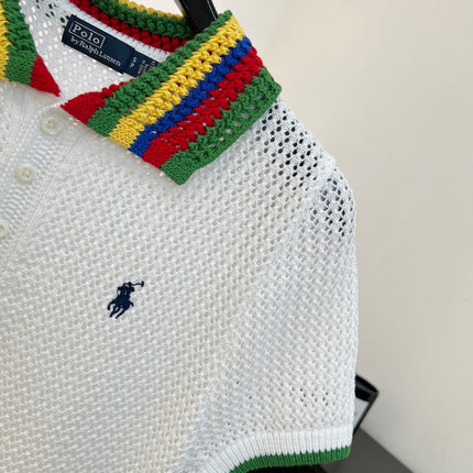 RALPH LAUREN 26S SHORT SLEEVE POLO KNIT TOP 386