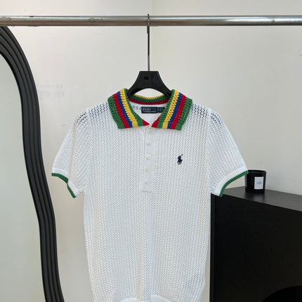 RALPH LAUREN 26S SHORT SLEEVE POLO KNIT TOP 386