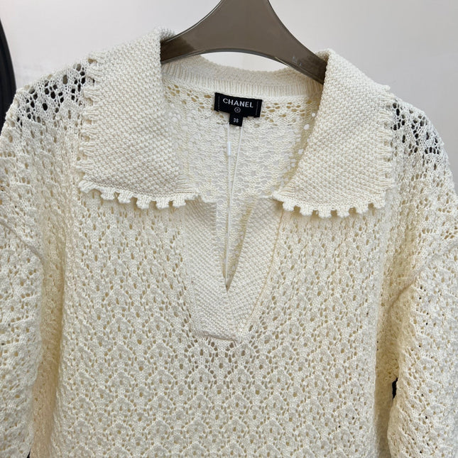 CHANEL 26S SHORT-SLEEVE KNIT POLO STYLE 1152