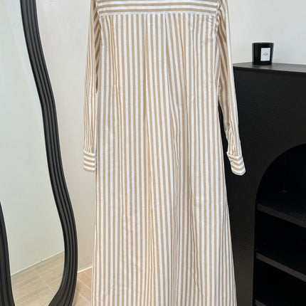 RALPH LAUREN 26S STRIPED SHIRT DRESS 355