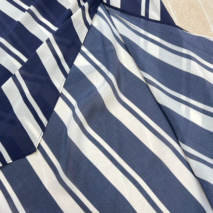 RALPH LAUREN 26S STRIPED SILK MIDI SKIRT 353