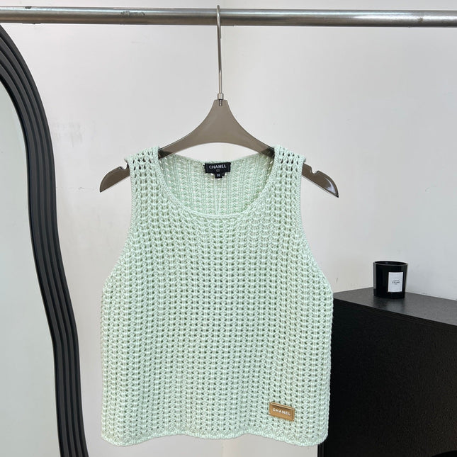 CHANEL 26S SLEEVELESS KNIT TOP 1496