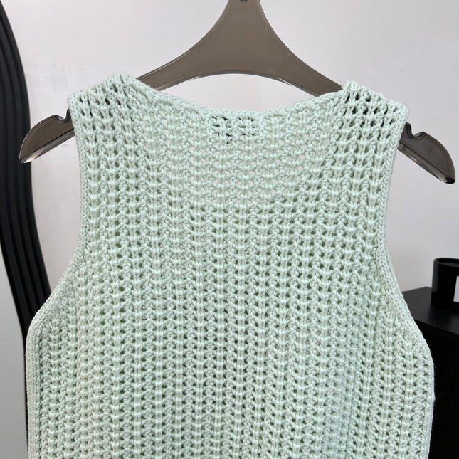 CHANEL 26S SLEEVELESS KNIT TOP 1496
