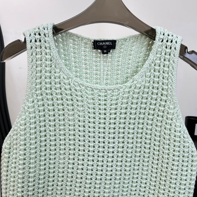 CHANEL 26S SLEEVELESS KNIT TOP 1496