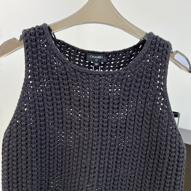 CHANEL 26S SLEEVELESS KNIT TOP 1495