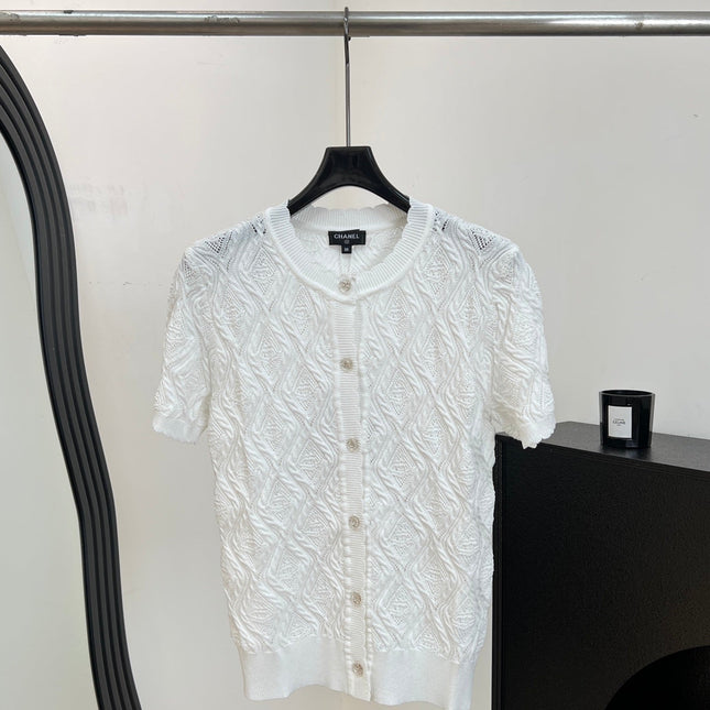 CHANEL 26S SHORT-SLEEVE KNIT T-SHIRT 1414