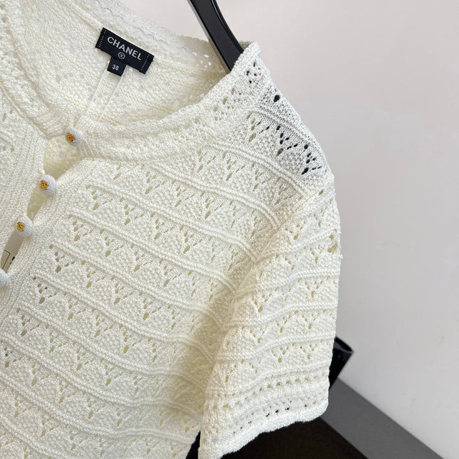 CHANEL 26S SHORT-SLEEVE KNIT CARDIGAN 1415