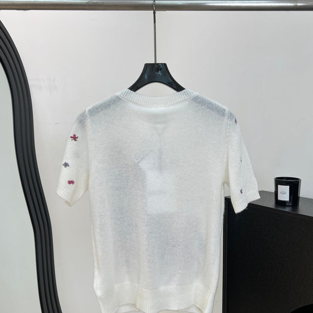 DIOR 26S SHORT-SLEEVE KNIT SWEATER 1312